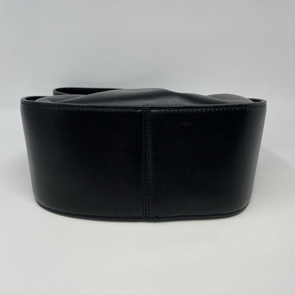 EUC Loeffler Randall Aris Gathered Ruched Petite Shoulder Bag Black Leather - Picture 9 of 15